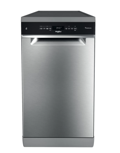 Whirlpool WSFO 3O34 PF X mosogatógép, 10 teríték, automatikus ajtónyitás, 45x59x85 cm, inox