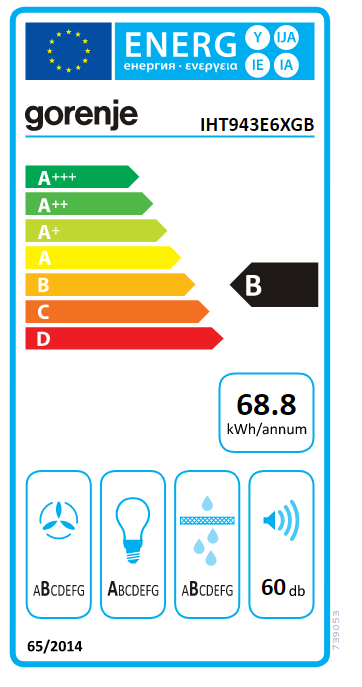 Gorenje IHT943E6XGB sziget kivitelű konyhai elszívó, 90x50x51.5 cm