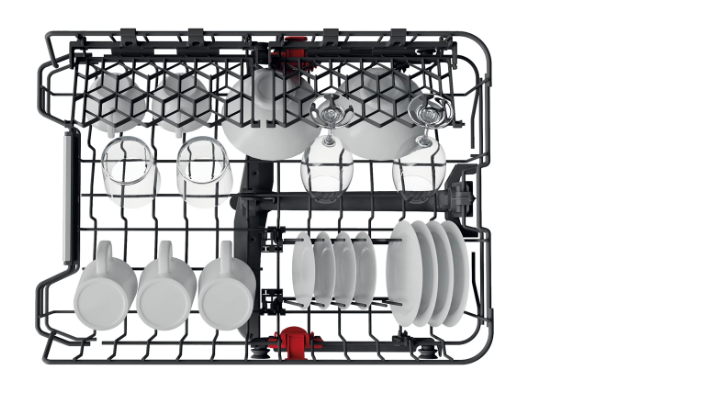 Whirlpool WSBO 3O34 PF X beépíthető keskeny 10 terítékes mosogatógép, 44.8x55.5x82 cm, inox szín 