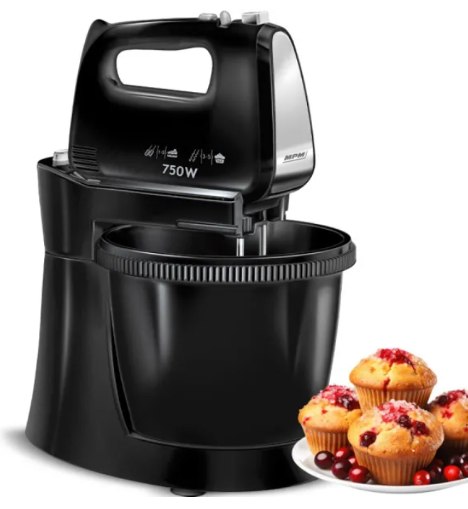 MPM-MMR-20Z/C tálasmixer 750W,fekete, forgótállal,3L