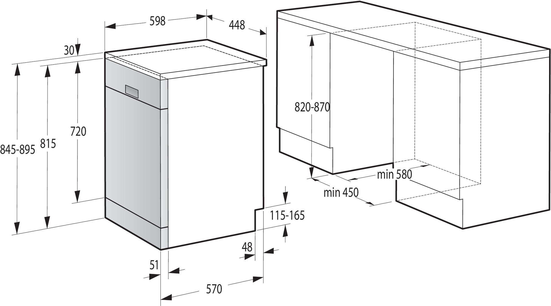 Gorenje GS541D10X 11 terítékes keskeny mosogatógép TotalDry automatikus ajtónyitás, 3 kosár