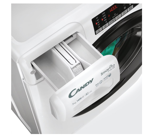 Candy CSO4474TWMB6/1-S elöltöltős mosógép inverter motor, 7kg, gőz, 60x46x85 cm 