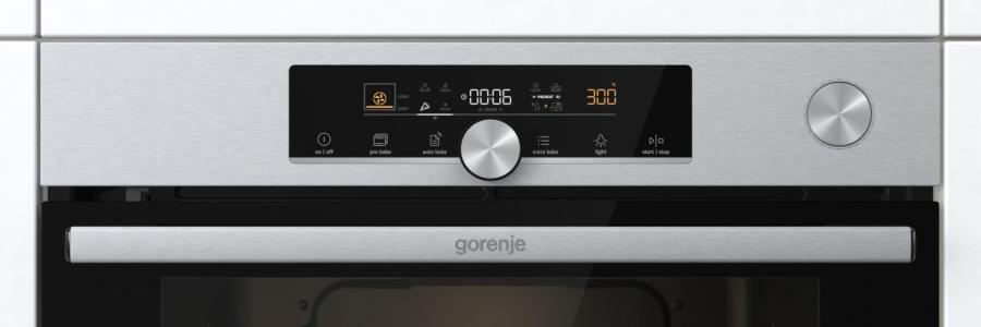Gorenje BPSA6747A08X beépíthető pirolitikus sütő 77L, 59.5x56.4x59.5 cm, inox