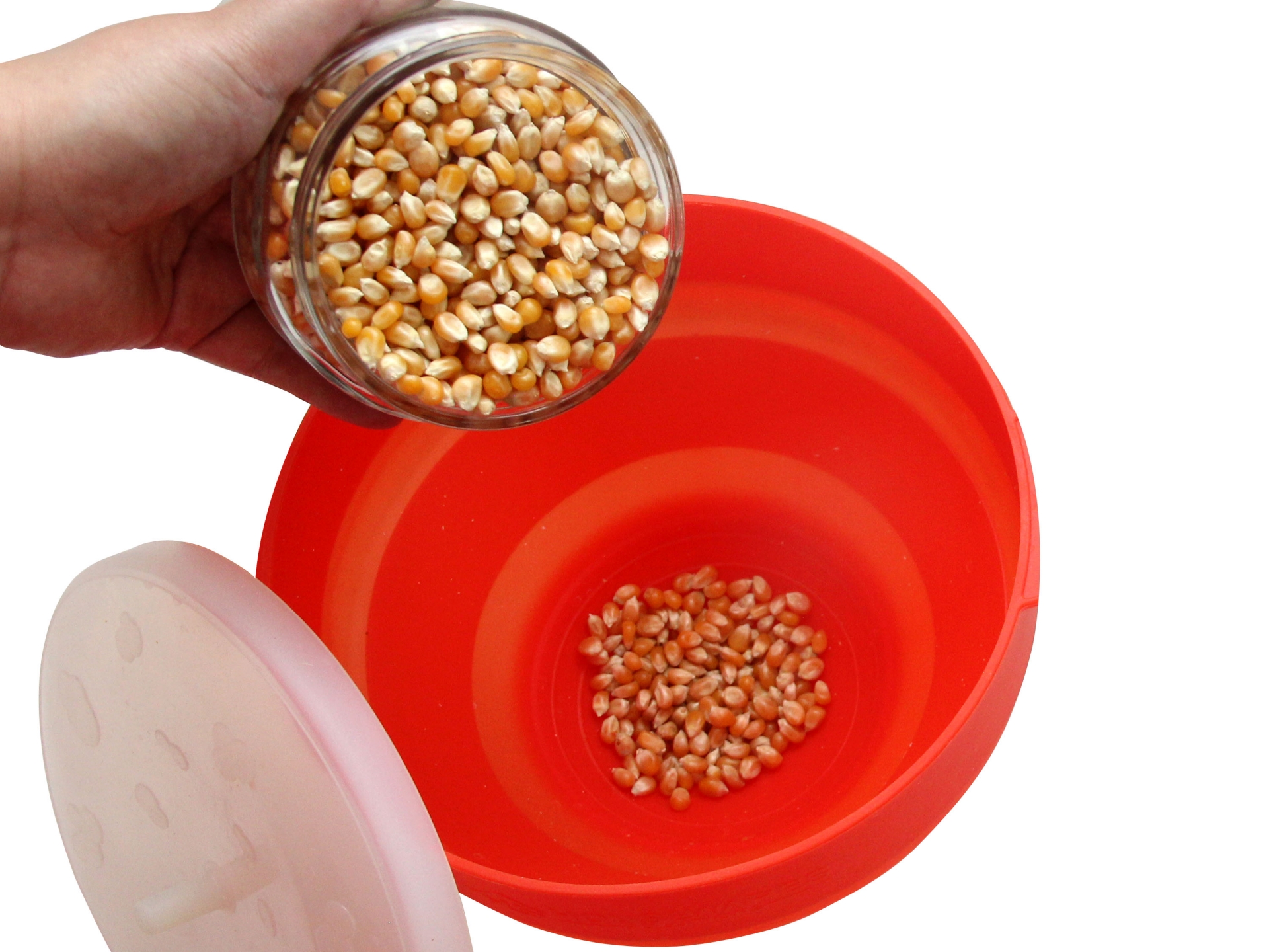 Beper C106CAS002 2,5L popcorn készítő edény, műanyag,mikrózható BPA-mentes piros
