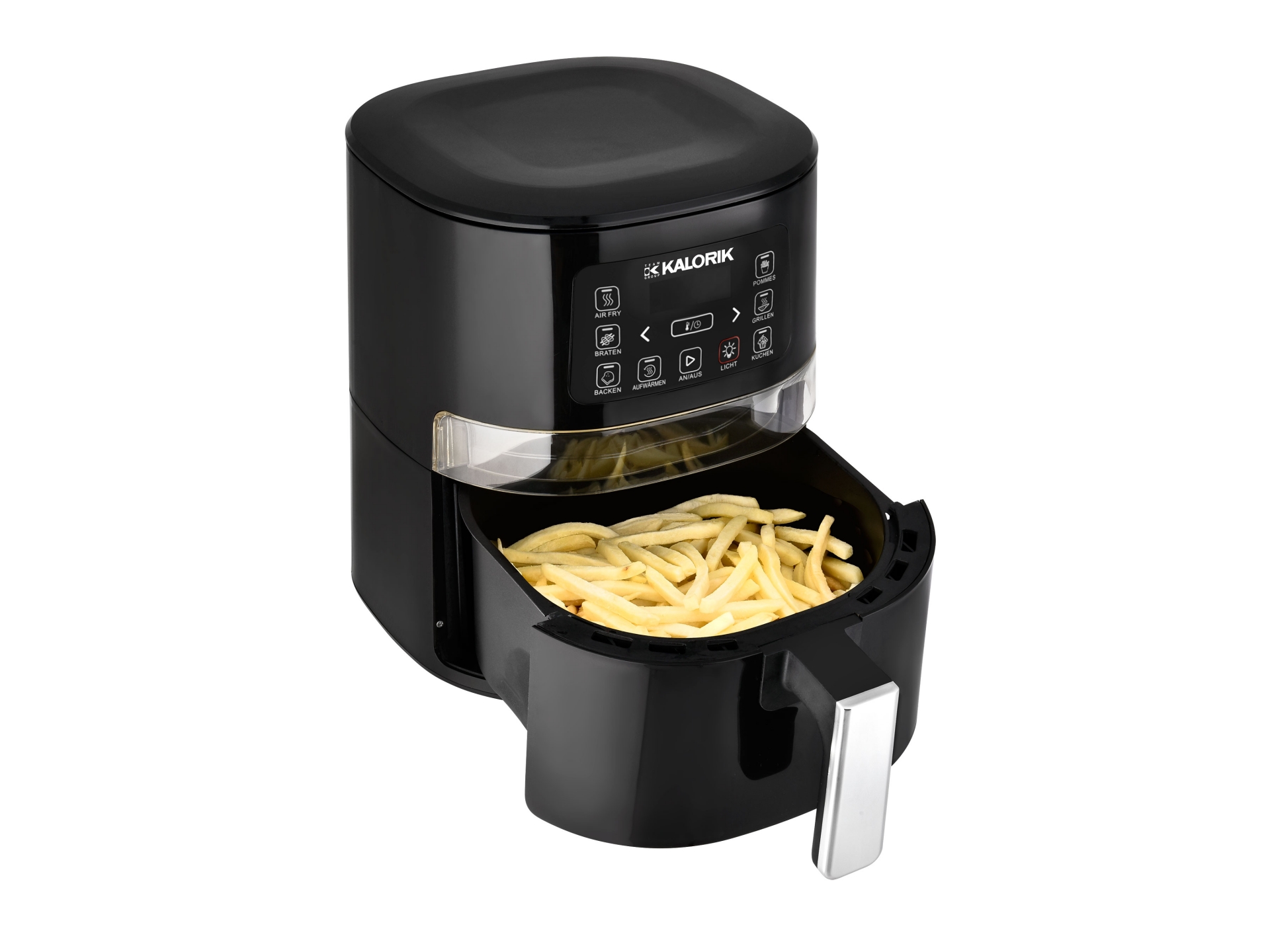 Kalorik FTL2000 4 l forrólevegős fritőz fekete 7 beépített sütő program 1600W