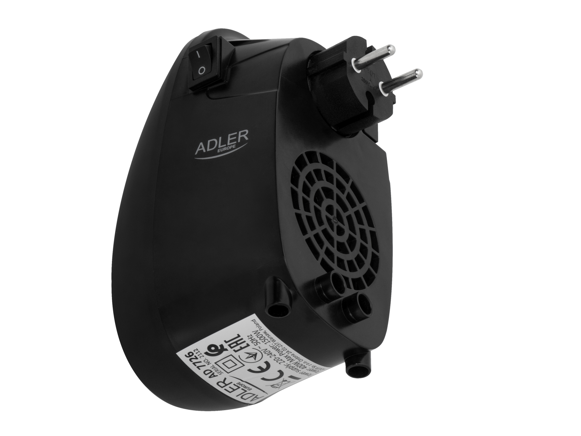Adler AD7726 hősugárzó fekete