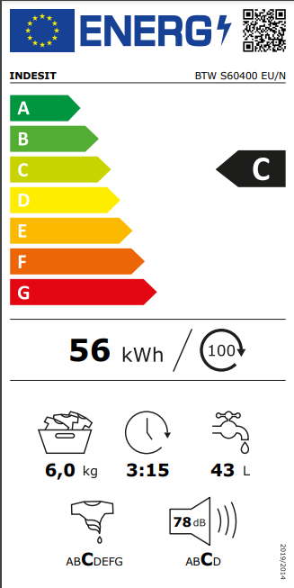 Indesit BTW S60400 EU/N felültöltős mosógép 6kg, 40x60x90 cm
