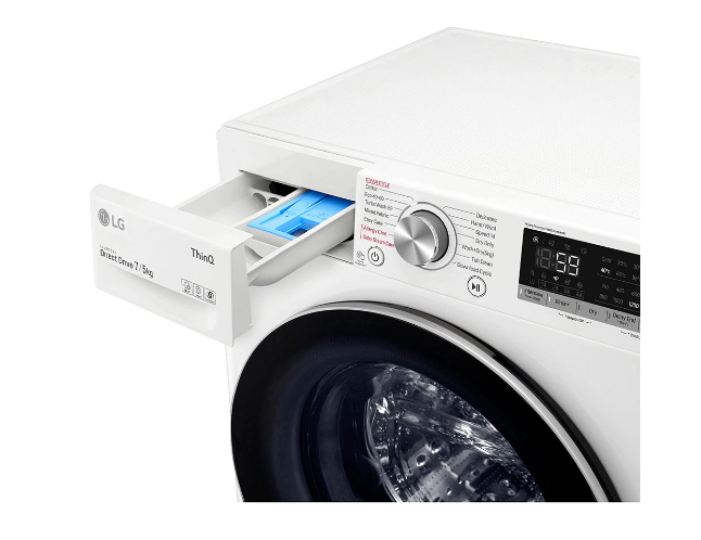LG F2DV5S7S1E mosó- és szárítógép, 7/5kg, inverter motor, gőz, 60x47.5x85 cm 