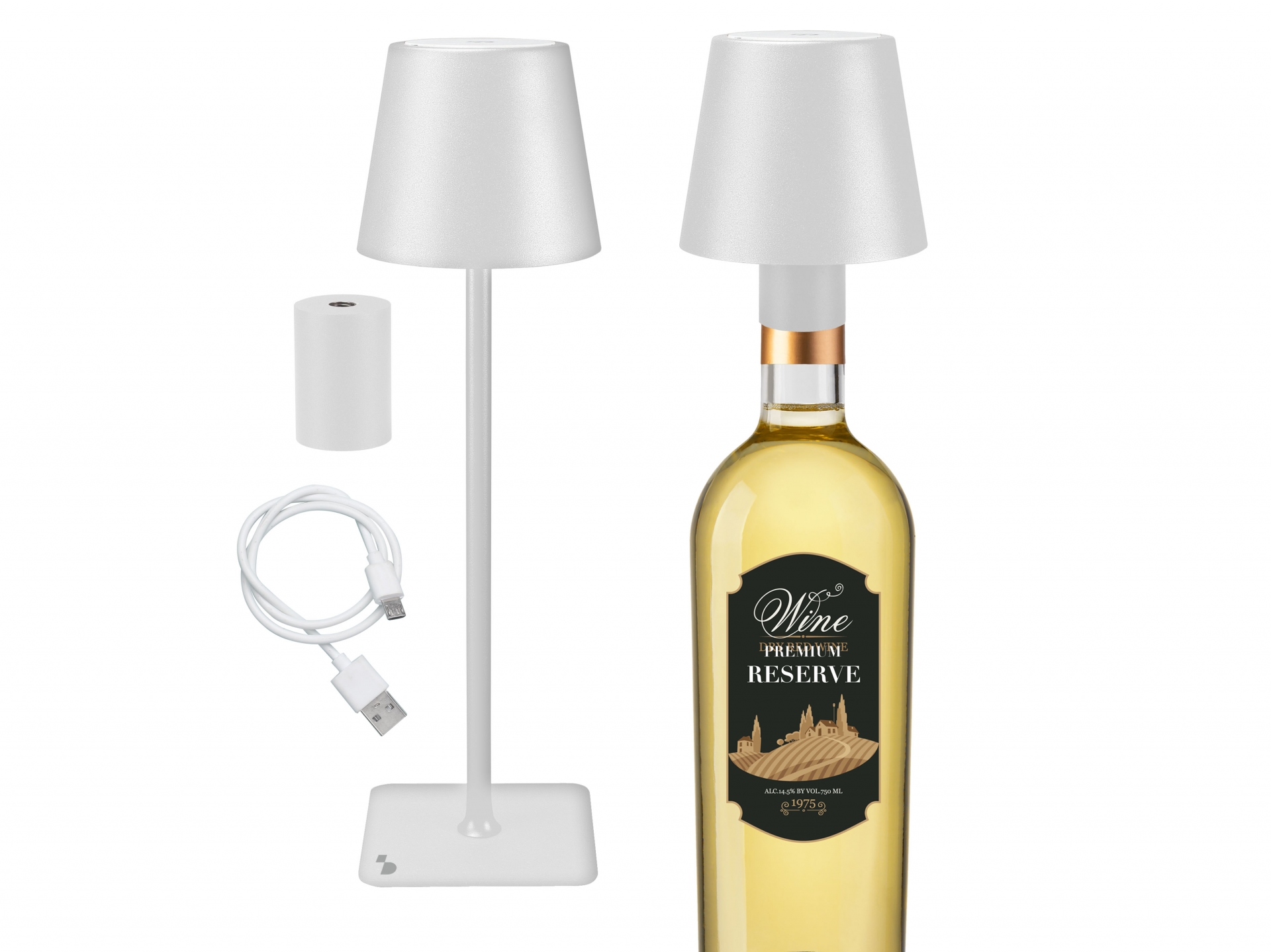 Beper P201UTP112 asztali lámpa USB-töltéssel fehér 
