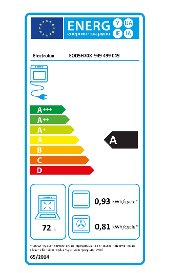 Electrolux EOD5H70X beépíthető hőlégkeveréses sütő, 59.6x56.9x59.4 cm, inox  