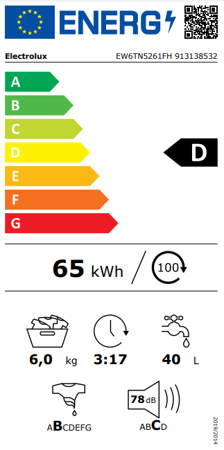 Electrolux EW6TN5261FH PerfectCare 600 felültöltős mosógép 6kg, 39.7x59.9x90.8 cm 