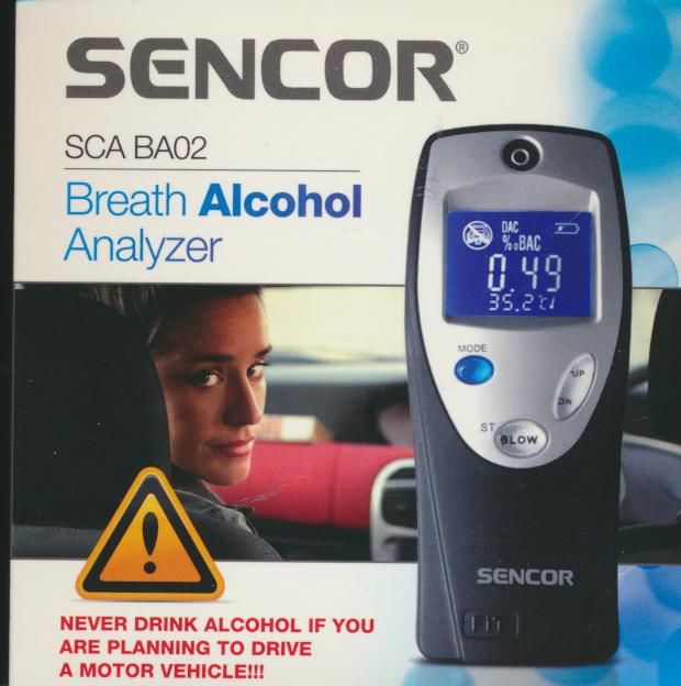 Sencor SCABA02 digitális alkoholszonda