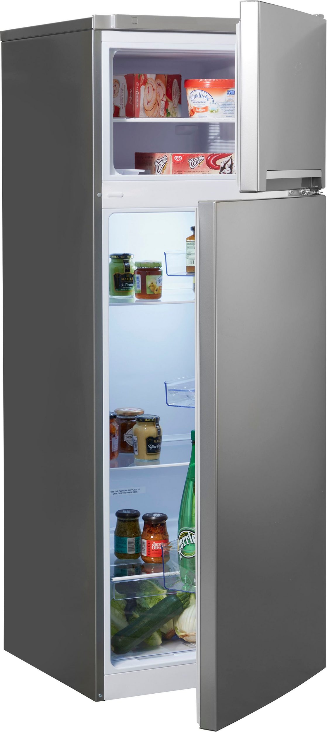 Beko RDSA240K30SN MinFrost®,felülfagyasztós kombinált hűtőszekrény,inox,146.5cm magas