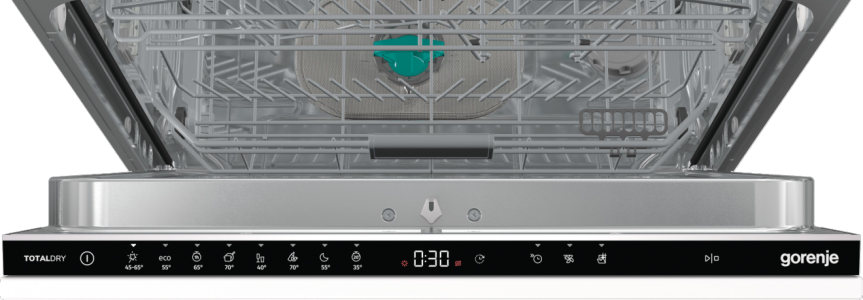 Gorenje GV663C60 teljesen beépíthető mosogatógép 60cm, 16 teríték, inverter motor, automatikus ajtónyitás funkció 
