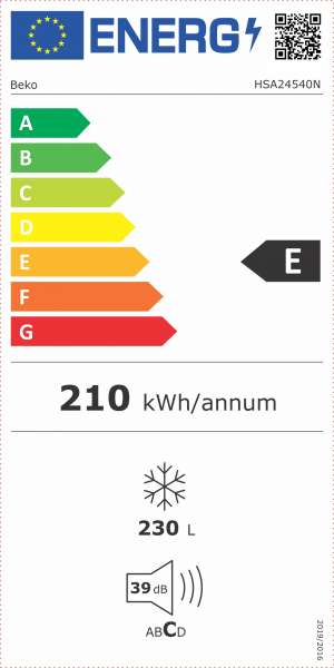 Beko HSA-24540 N fagyasztóláda 230l