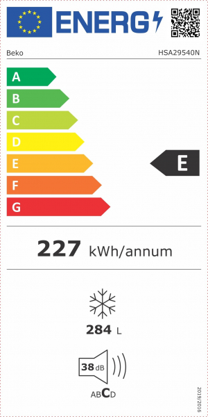 Beko HSA29540N fagyasztóláda 284l