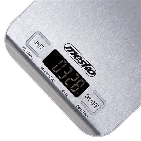 Mesko MS3169W inox digitális konyhamérleg fehér kerettel