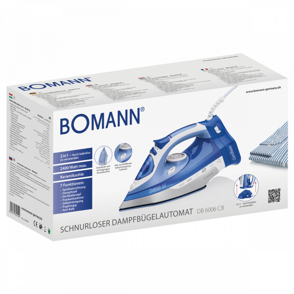 Bomann DB 6006 CB vezeték nélküli gőzvasaló