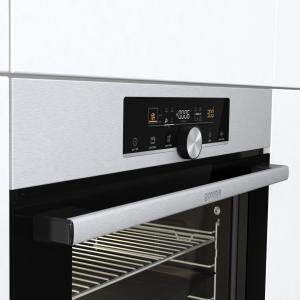 Gorenje BPS6747A06X beépíthető pirolitikus, multifunkciós sütő inox 77L, 59.5x56.4x59.5 cm, inox szín