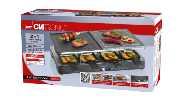 Clatronic RG3518 raclette grill 1200-1400W 