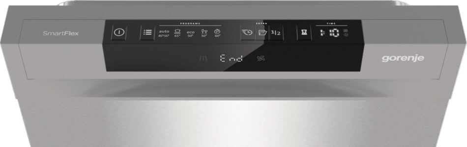 Gorenje GS541D10X 11 terítékes keskeny mosogatógép TotalDry automatikus ajtónyitás, 3 kosár