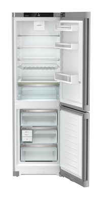 Liebherr KGNSDD 52Z23 NoFrost inox kombinált alulfagyasztós hűtőszekrény, 227/103L, 59,7x67,5x185,5cm, ezüst szín 