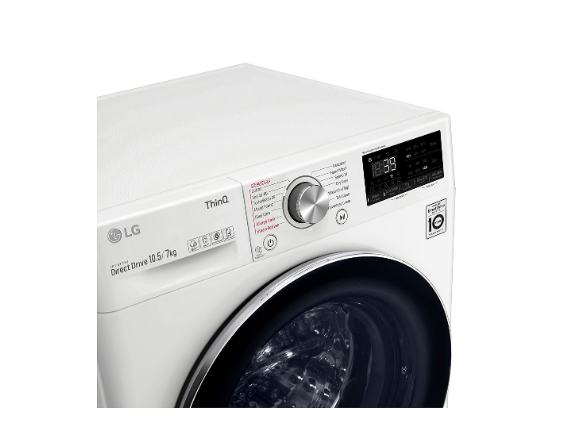LG F4DV710S2E mosó-szárítógép gőz funkcióval 10.5/7kg, inverter motor, 60x56.5x85 cm 