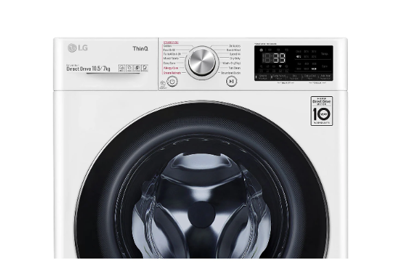 LG F4DV710S2E mosó-szárítógép gőz funkcióval 10.5/7kg, inverter motor, 60x56.5x85 cm 
