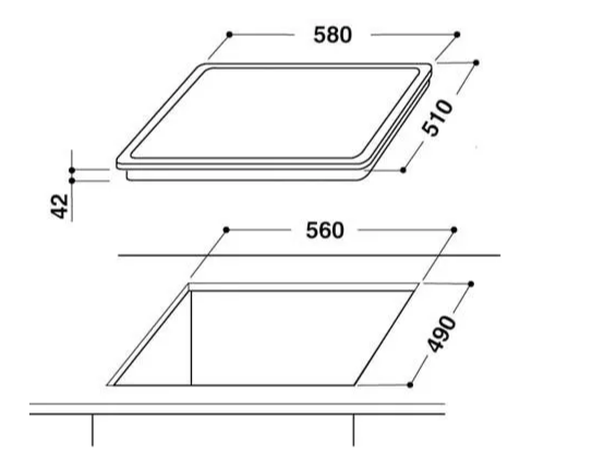 Whirlpool AKT 8090/NE beépíthető kerámia főzőlap