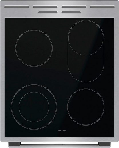 Gorenje GECS5C70XA inox elektromos kerámialapos tűzhely gőzfunkció, teleszkópos sütősín, duplagyűrűs és ovális főzőzónával