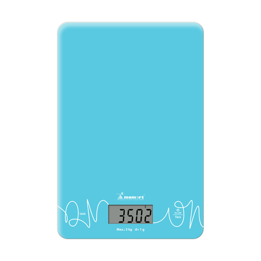 Momert 6860 digitális üveglapos konyhamérleg, kék