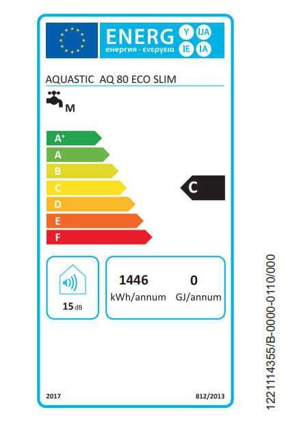 Hajdu AQ 80 Eco Slim elektromos forróvíztároló, villanybojler