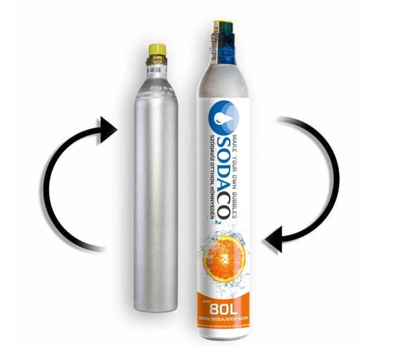 SodaCo Co2 Univerzális csere patron otthoni szódagépekhez átvételkor az üres patront vissza kell küldeni