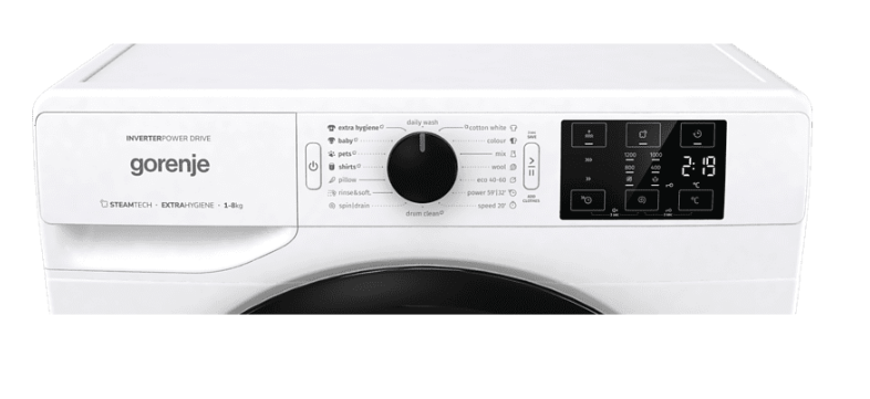Gorenje WNEI82SDS SteamTech elöltöltős keskeny mosógép 8 kg, inverter motor, 60x54.5x85 cm 