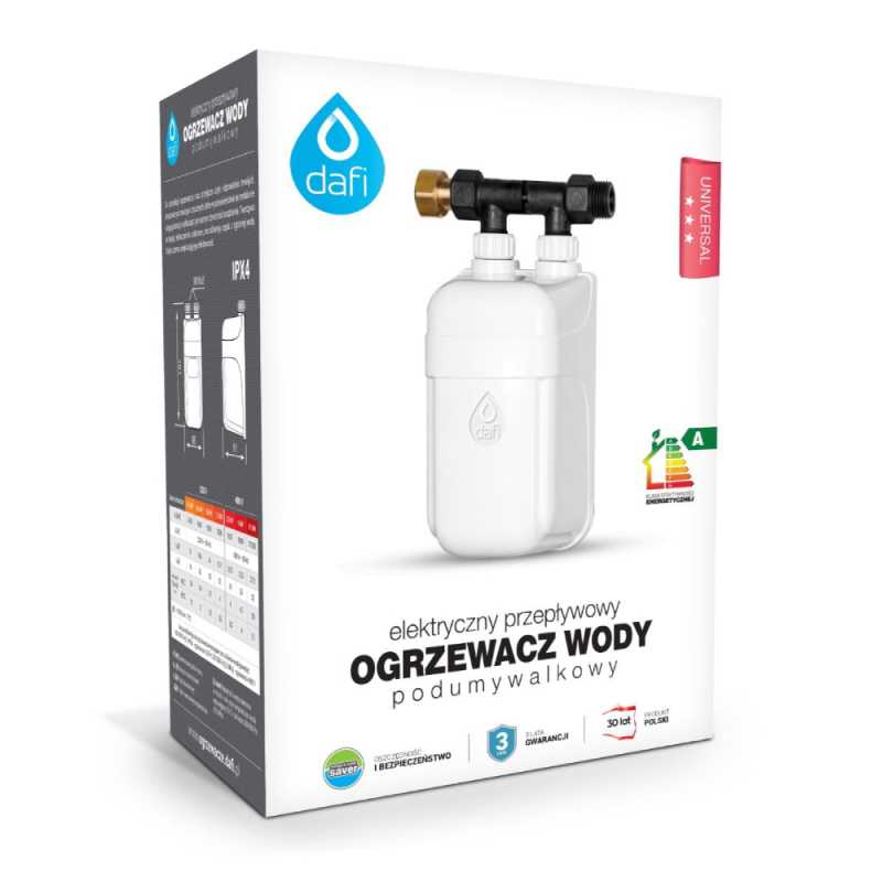Dafi 921651 átfolyós vízmelegítő, csap alá szerelhető, 5,5 kW