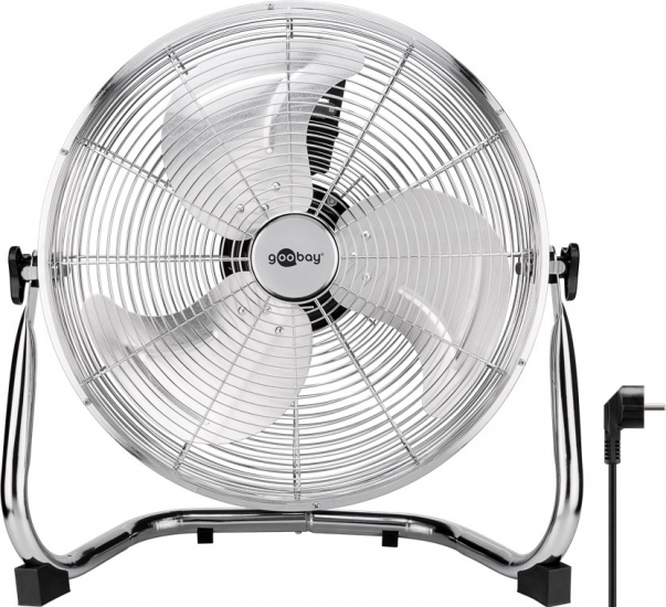 Goobay 39510 Padló ventilátor, 40 cm, 3 sebesség, króm, 90W