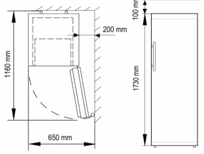 Whirlpool ADN 350S egyajtós hűtőszekrény, 350L, szürke, 173cm
