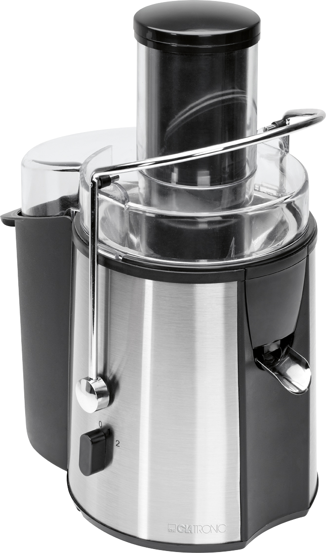 Clatronic AE 3532 fekete-inox 1000W gyümölcscentrifuga Extra nagy töltőtengely 75 mm Ø