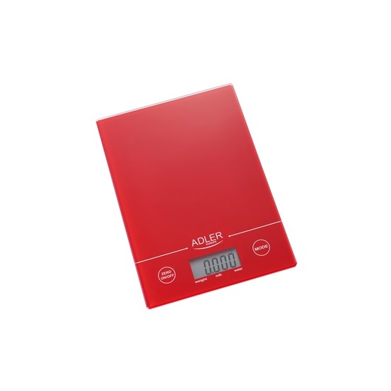 Adler AD3138R konyhai mérleg 5kg-os méréshatárral piros 