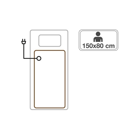Beper P203TFO100 egyszemélyes ágymelegítő távirányítóval 60W fehér