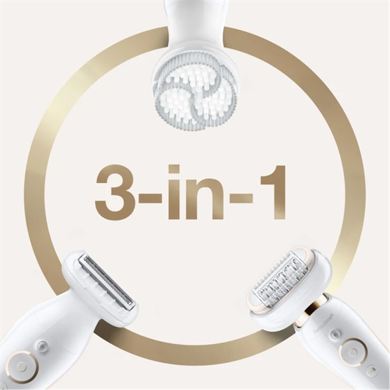 Braun Silk-épil 9 Flex 9030 epiláló Wet&Dry epilátor 6 kiegészítővel többek között masszázsfeltéttel SES9030