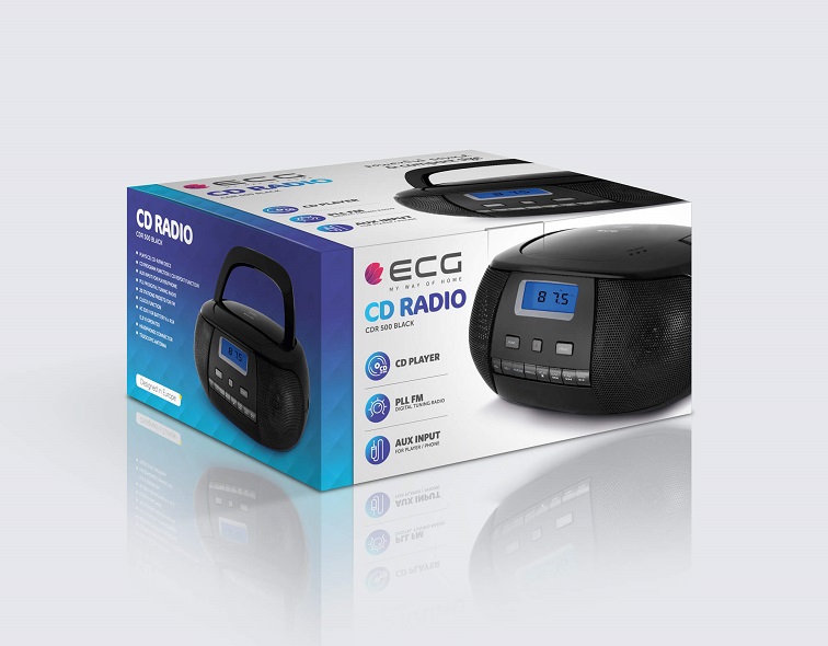 ECG CDR500T CD-S AUX HORDOZHATÓ rádió