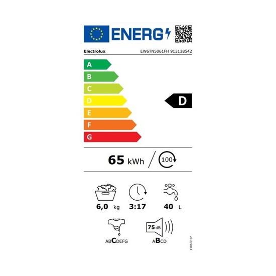 Electrolux EW6TN5061FH PerfectCare felültöltős mosógép, 6kg, 40x60x89 cm 