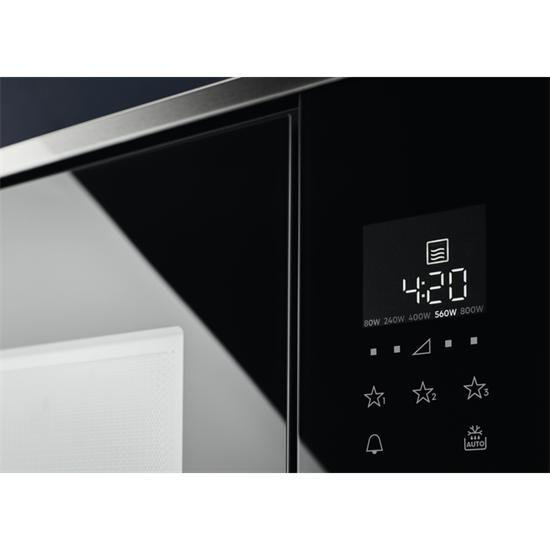 Electrolux KMFE172TEX beépíthető mikrohullámú sütő, 17L, fekete, 800W 