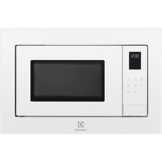 Electrolux LMS4253TMW beépíthető mikrohullámú sütő fehér grill funkcióval, 25L, fehér 