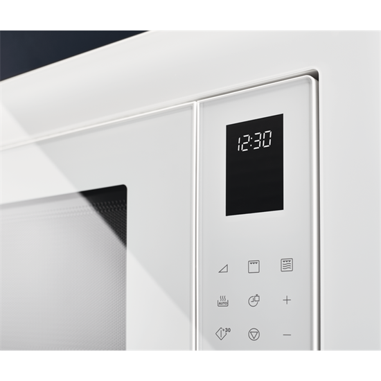 Electrolux LMS4253TMW beépíthető mikrohullámú sütő fehér grill funkcióval, 25L, fehér 