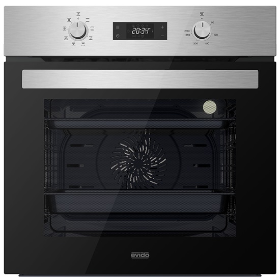 Evido BOL6DX.2 Level 60X beépíthető multifunkciós sütő inox 72L, gőztisztító funkcióval