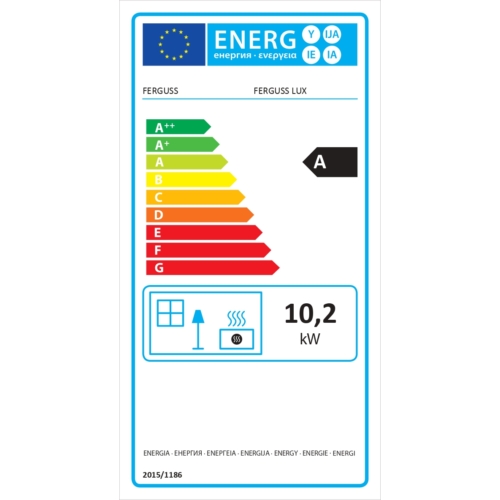 Ferguss Lux öntvény kandalló,10,2kW, szürke