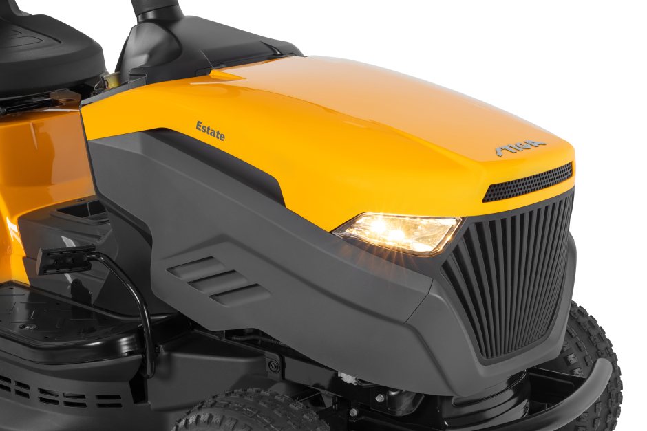 Stiga ESTATE 384 M fűgyűjtős fűnyíró traktor,mechanikus váltóval,gyűjtő,hátsó kidobó funkcióval
