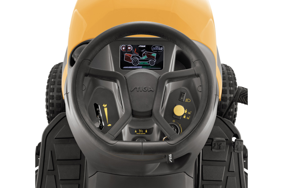 Stiga ESTATE 9102 W fűgyűjtős fűnyíró traktor,7000m2, 102cm vágófelülettel, hidrosztatikus váltással,Honda motorral